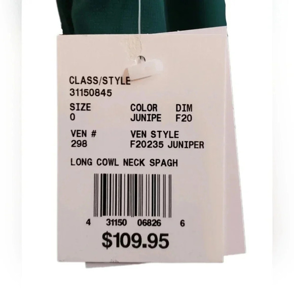 DB Studio, Size 0, Strappy Dress in Juniper Green - Picture 5 of 5